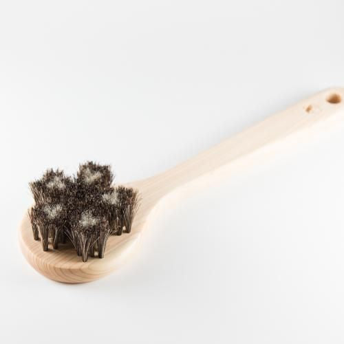 Sakura Adam horsehair body brush full handle view