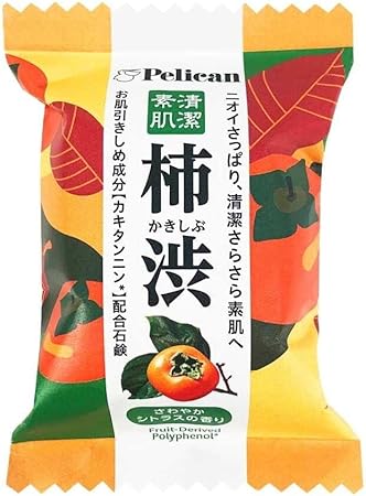 Pelican Family Persimmon Soap 80g included in the Japanese Daily Freshness Set