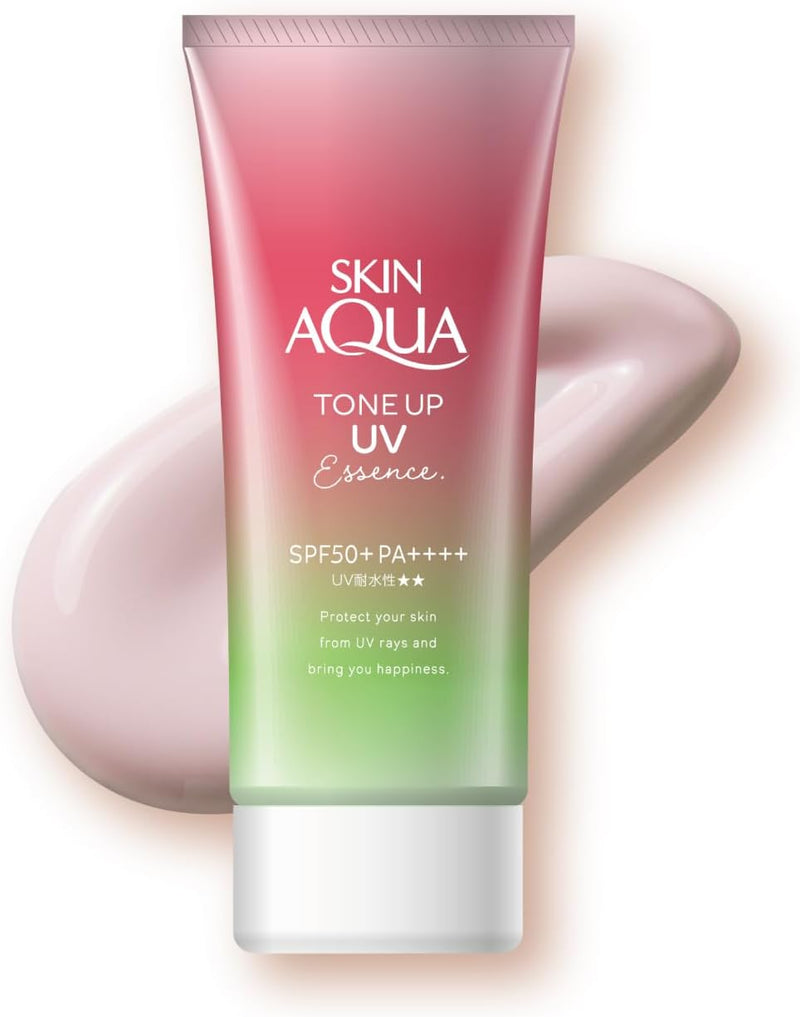 Skin Aqua Tone Up UV Essence Tinted Sunscreen Happiness Aura SPF50+ PA++++ 80g