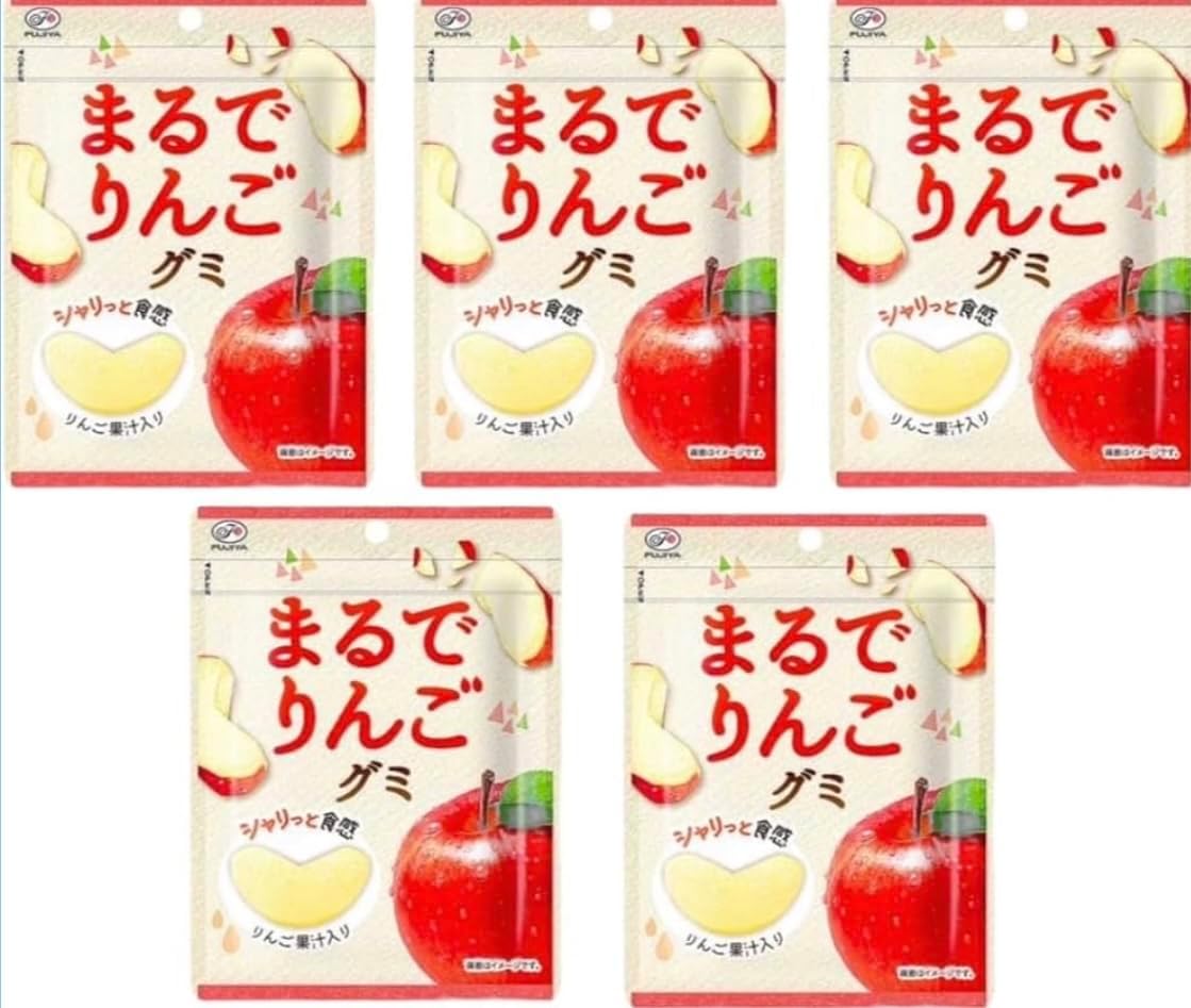 Fujiya 'Just Like an Apple' Gummy (53g×5bags) – Japanese Select