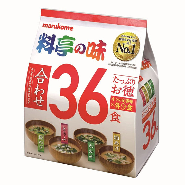 Marukome Assorted Instant Miso Soup Pack With Toppings 36 Servings