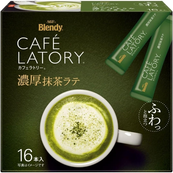 AGF Blendy Cafe Latory Matcha Green Tea Latte Powder 16 Sticks
