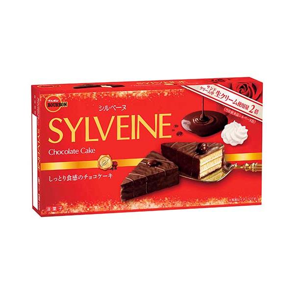 Bourbon Sylvene Chocolate Coated Cream Filled Cake Pieces 6 Pieces (Pack of 5)