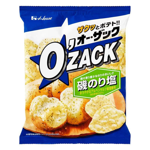 House O'zack Norishio Salted Seaweed Potato Chips 55g (Pack of 12)