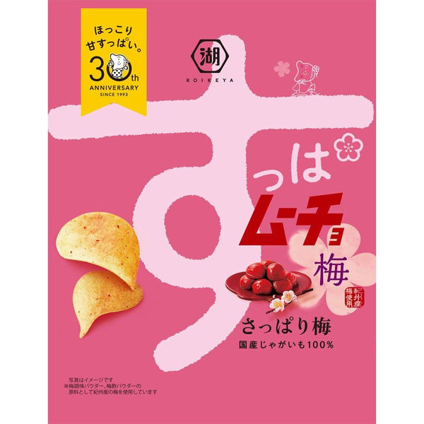 Koikeya Suppamucho Umeboshi Pickled Plum Potato Chips 55g (Pack of 4)