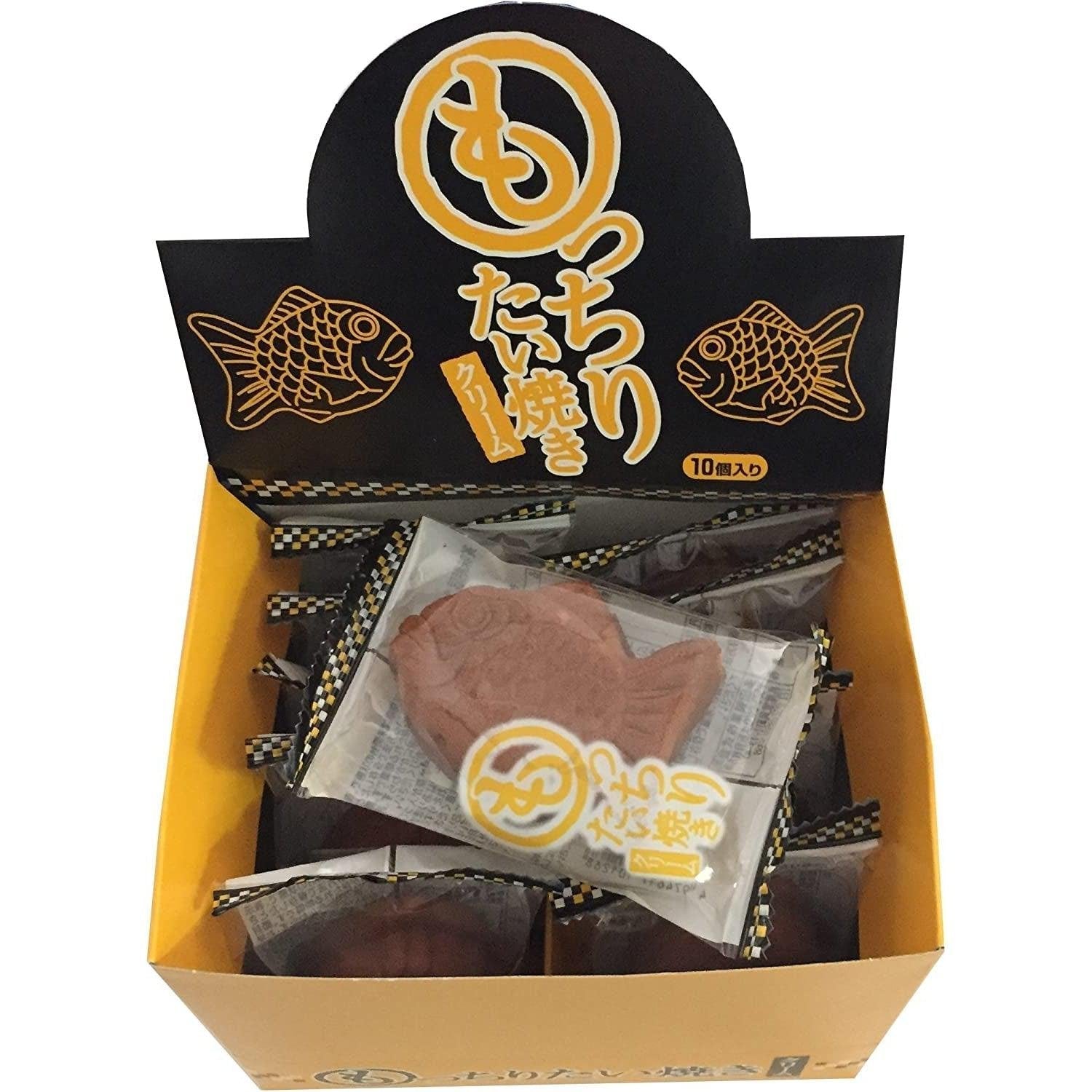 Tada Seika Taiyaki Custard Cream Filled Waffle Snack 10 Pieces ...