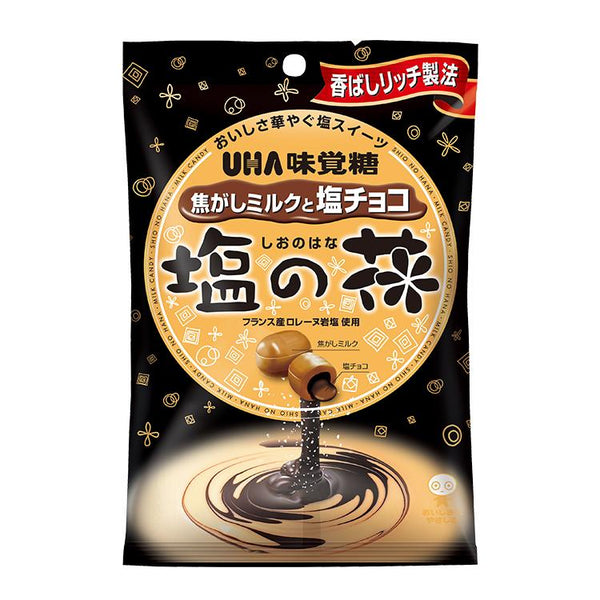 UHA Mikakuto Shio no Hana Chocolate Filled Salt Caramel Candy 71g (Pack of 6)
