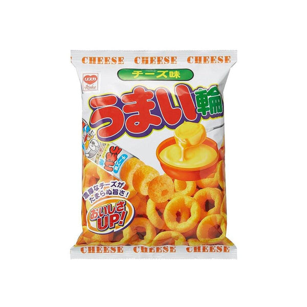 Yaokin Umaiwa Cheese Flavored Corn Puff Rings 75g (Pack of 12)