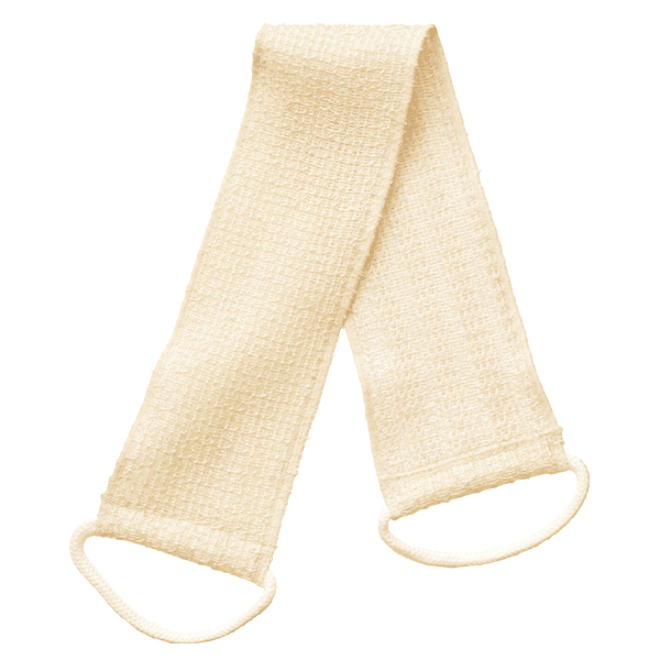 DHC Kibiso ivory silk body towel with end loops